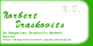 norbert draskovits business card